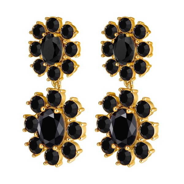 Dyrberg Kern Lina Gold Earrings - Black